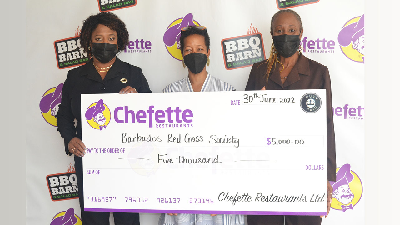 Barbados Red Cross Society receives donation from Chefette